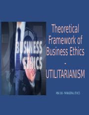 Understanding Utilitarianism In Business Ethics Course Hero