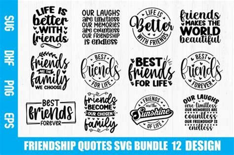 Friendship Quotes SVG Bundle Graphic By Nazrulislam405510 Creative