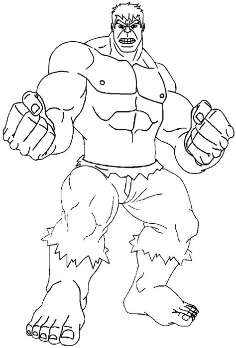 Hulk Para Imprimir E Colorir