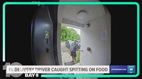 Florida Delivery Driver Caught Spitting On Food Youtube