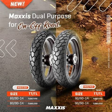 Jual BAN MAXXIS 80 90 14 M6239 40P DUAL PURPOSE ON ROAD DAN OFF ROAD