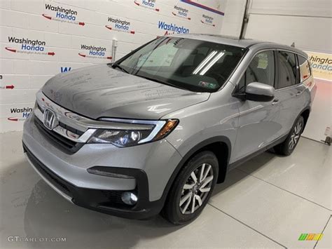 2020 Lunar Silver Metallic Honda Pilot EX L AWD 137331812 Photo 4