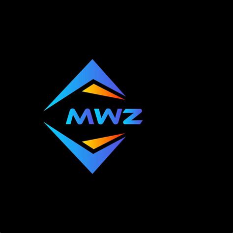 MWZ abstract technology logo design on Black background. MWZ creative initials letter logo ...