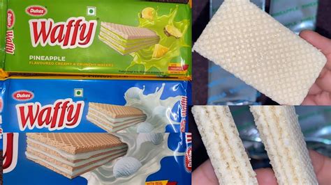 Waffy Pineapple And Vanilla Flavoured Creamy And Crunchy Wafers Unboxing Youtube