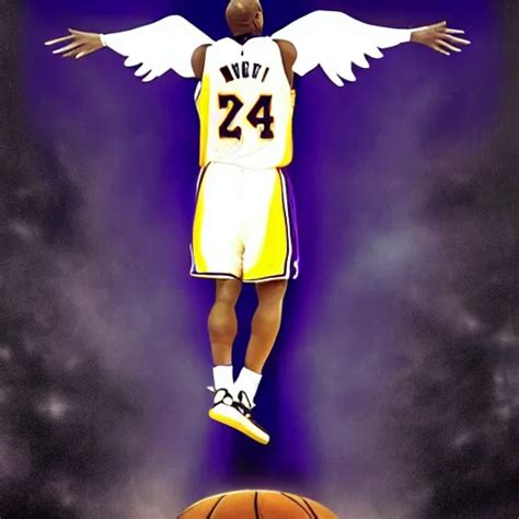 Kobe Bryant With A Halo And Angel Wings Stable Diffusion