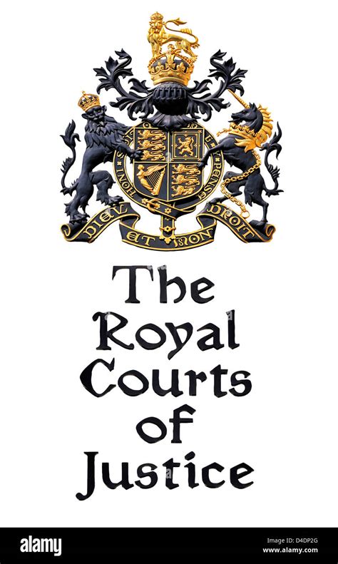 London England Uk Royal Courts Of Justice In The Strand Name And