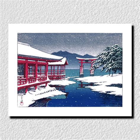 Reproduction D Estampe De Kawase Hasui Le Sanctuaire De Miyajima Dans