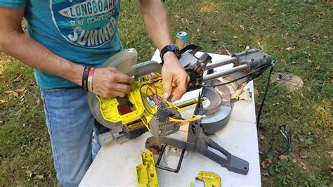 How To Repair A Broken Handle On A Ryobi Miter Saw Youtube