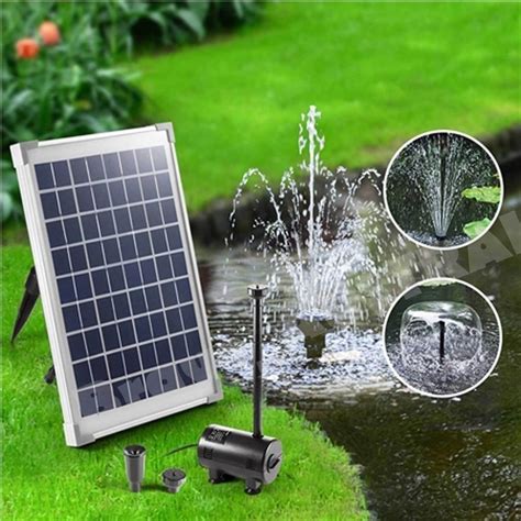 W Solar Power Fountain Submersible Water Pump Garden Pond Feature Kit