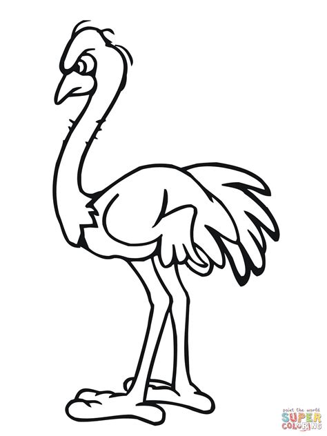 Angry Ostrich coloring page | Free Printable Coloring Pages