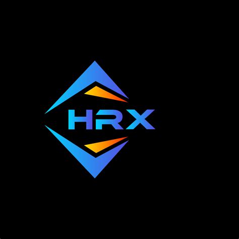 HRX abstract technology logo design on Black background. HRX creative ...