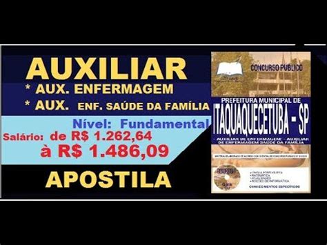 Apostila Concurso Prefeitura De Itaquaquecetuba Sp Cargo Auxiliar