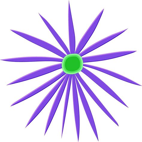 Purple flower in flat style. 24826949 Vector Art at Vecteezy