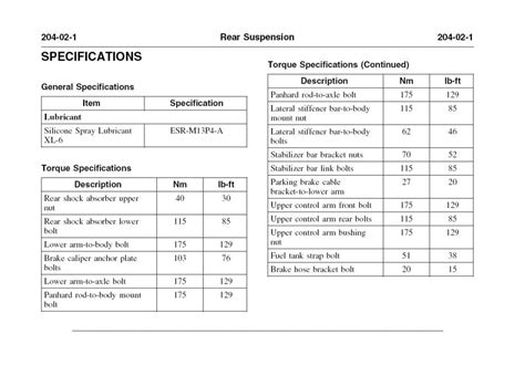 I Need Torque Specs For Rear Axle Install Mustangforums