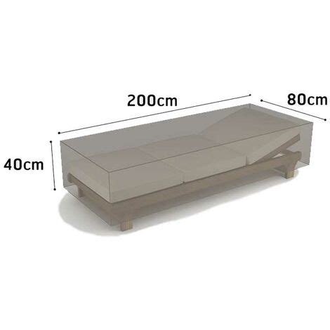 Housse De Protection Pour Chaise Longue Covertop Taupe X X Cm