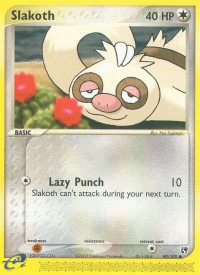 Slakoth Sandstorm Pokemon Card