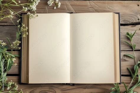 Vintage Blank Paper And Wooden Notebook Background