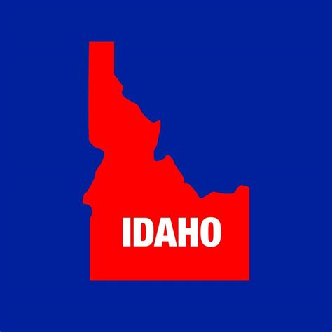 Idaho State Map Icon On Blue Background Idaho Usa State Map 27603627 Vector Art At Vecteezy