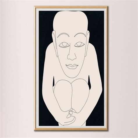 Minimalist Line Drawing Nude Sketch Set Of Prints Black And White Minimalist Figure Drawing