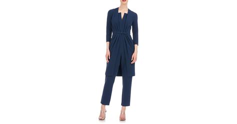 Kay Unger Velma Walk Through Jumpsuit In Blue Lyst