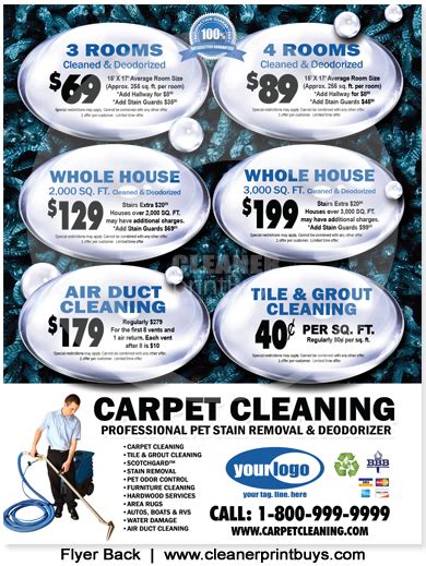 Carpet Cleaning Flyer (8.5 x 11) #C0007