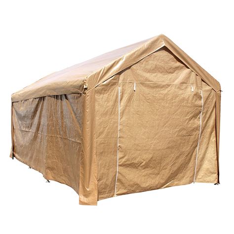 Canopy Carport Tent Aleko Heavy Duty Outdoor 10 X 20 FT Beige Waterproof Boat | eBay