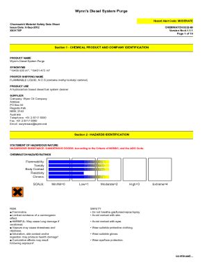 Fillable Online Sds Solution Safety Data Sheet Fax Email Print