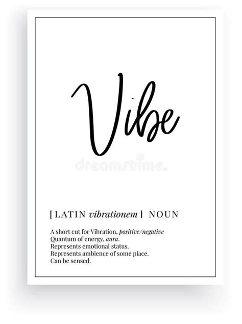 Qual O Significado Da Palavra Vibe - Definição De Vibe Texto Minimalista Design Parede Arte Decals Vetor ...