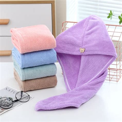 Bonnet De Douche En Microcarence S Chage Rapide Pour Femme Serviette