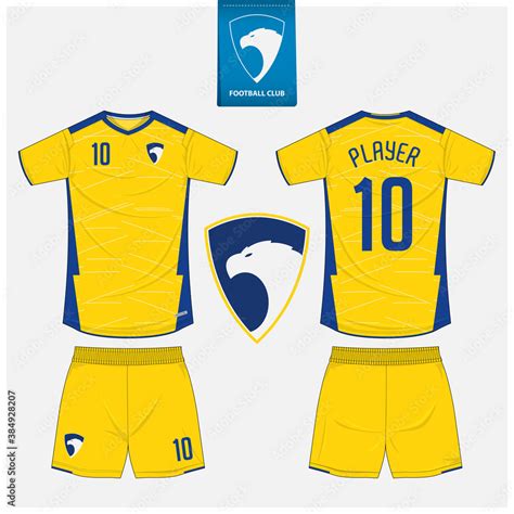 Vecteur Stock Soccer Jersey Or Football Kit Mockup Template Design For