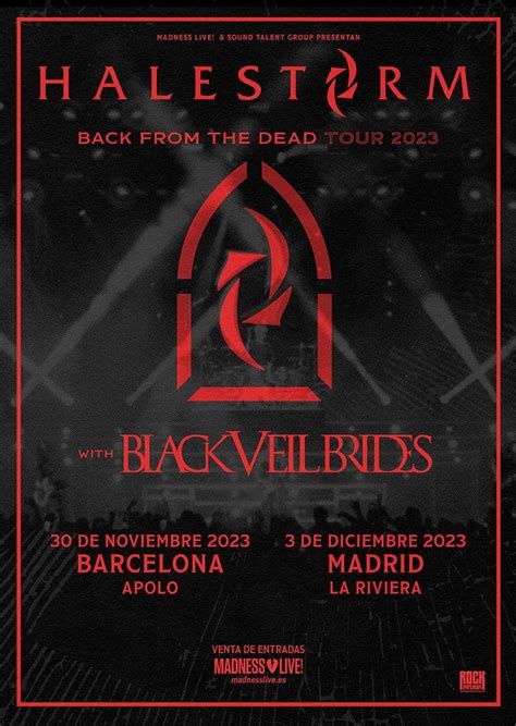 Halestorm Y Black Veil Brides Confirman Conciertos En Madrid Y