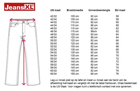 Heren Kledingmaten Tabel Off 60