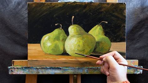 How I Paint Pears From A Photo Oil Painting Time Lapse Youtube