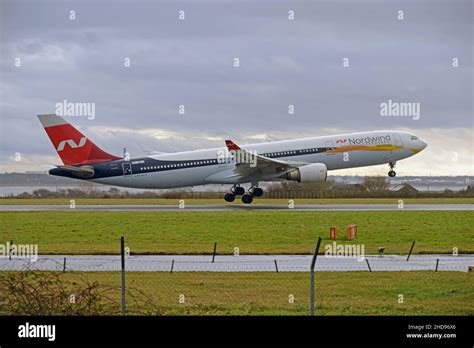 NORDWIND AIRLINES AIRBUS A330 300 VP BUJ Touching Down At LIVERPOOL