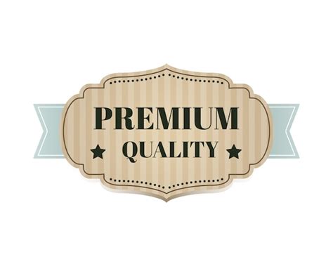 Signo De Icono De Etiqueta De Calidad Premium Pegatina Para Productos