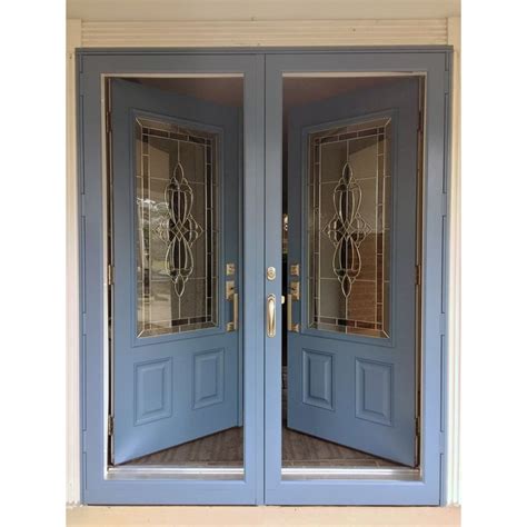 Hm 601 Aluminum Storm Doors And Hme 268ks Entry Doors Entrydoors Decorativeglass