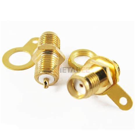 Sma Female Straight Panel Mount Connector 50 Ohm Metabeeai