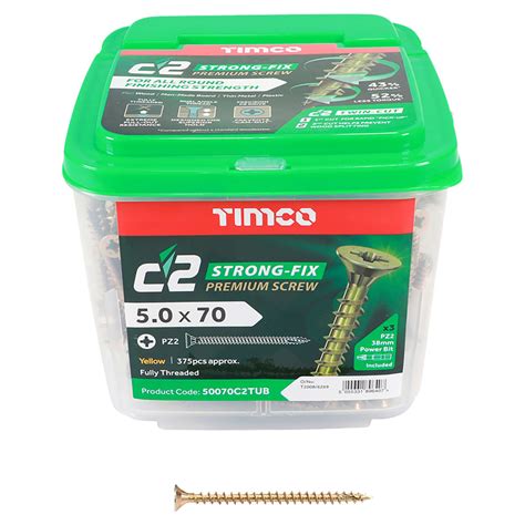 Timco C2 Strong Fix Pozi Double Countersunk Twin Cut Screws 50 X