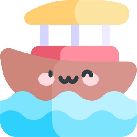 Boat Kawaii Flat Icon