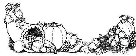 thanksgiving clipart black and white free - Clipground