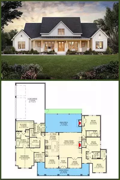 4 bedroom farmhouse plans – Artofit