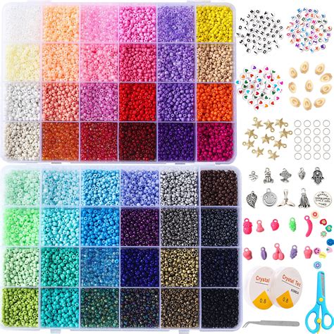 Amazon Tibaoffy Size Crafts Glass Seed Beads Mm Tiny Pony