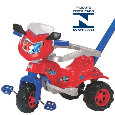 Triciclo Velotrol Infantil Menino Tico Tico Red Magic Toys Desconto