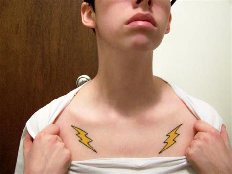 Lightning Bolts Healed Tattoo Pictures At Tattoos Bolt Tattoo Healing