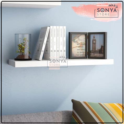 Promo Rak Dinding Ambalan Kayu Tempel Melayang Floating Shelves Flat