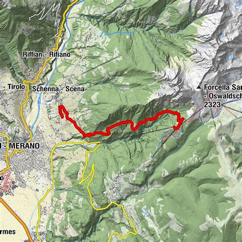 Tour Von Schenna Nach Meran 2000 Bergstation BERGFEX Wanderung