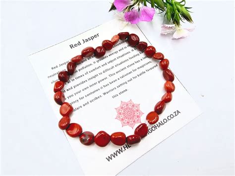 Red Jasper Gemstone Nugget Bangle Hello Indigo Halo