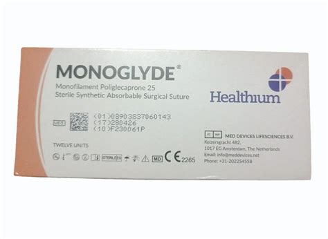 Healthium Monoglyde Monofilament Poliglecaprone 25 Sterile Synthetic