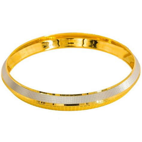 Buy Quality 22KT 916 Gold Rhodium Punjabi Kada For Men GBG1009 In