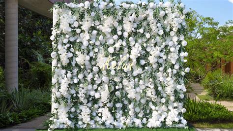 Gj Wa Wholesale Silk Flower Wall Panel Roll Up Flower Wall Backdrop